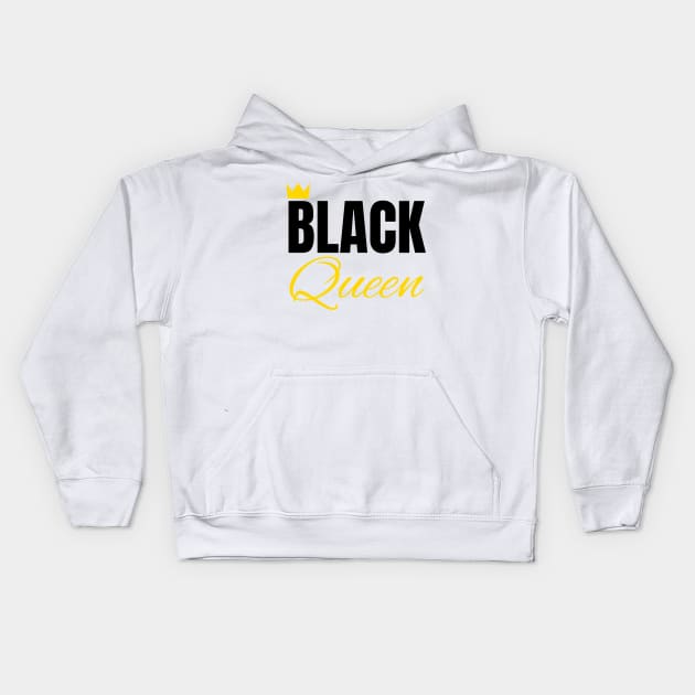 Black Queen, Black History, African American, for Black Women Kids Hoodie by UrbanLifeApparel